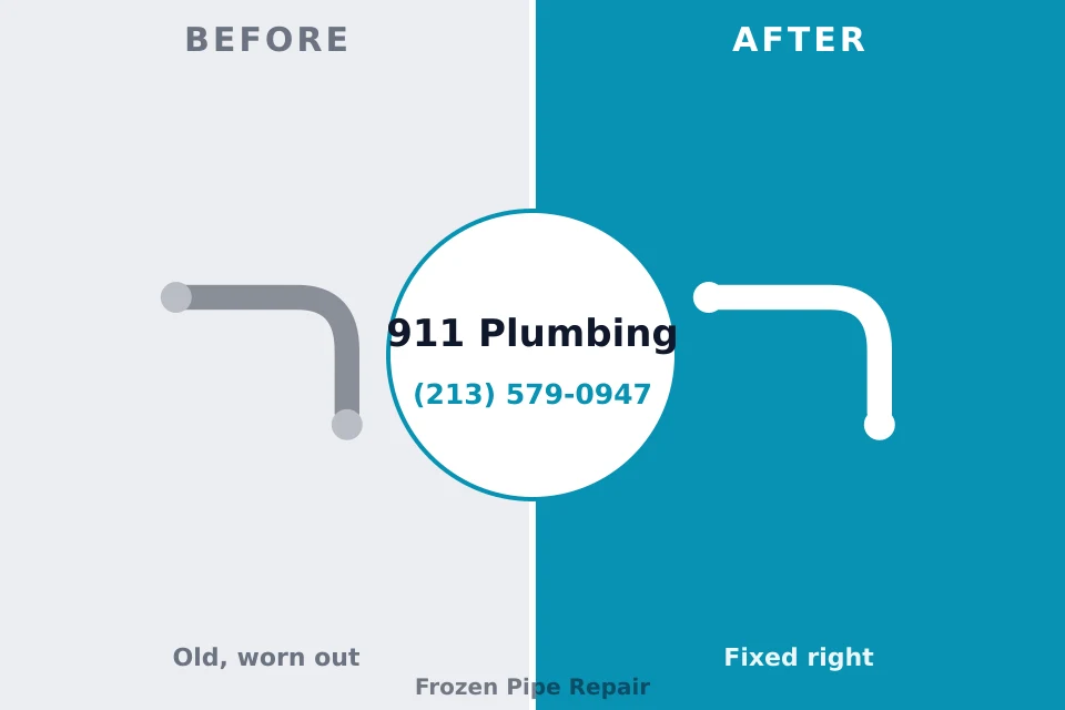 Before and after: plumbing repair Mercedes, TX